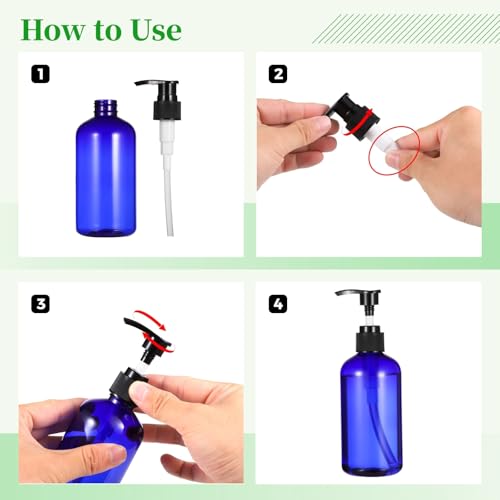 30 Pcs Empty Pump Bottles, 8 oz Refillable Lotion Dispensers | 250ml Capacity, Plastic Pump Bottles, For Shampoo, Conditioner, Cream, Lotion And Liquid Soap - color: Blue