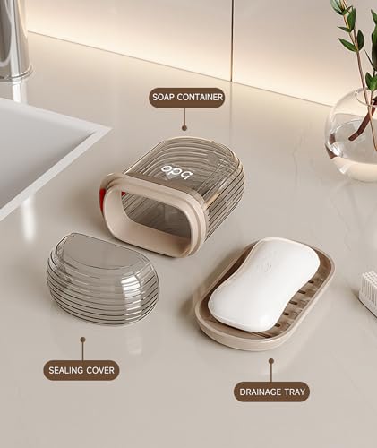 Doter Travel Soap Case, Leakproof Soap Container with Lid, Portable Bar Soap Holder for Traveling, Soap Dish for Bathroom, Shower, Gym, School, Camping, Vacation, Outdoor-Transparently - color: Transparency