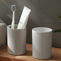 PP 2PCS Reusable Unbreakable Toothbrush Cup 10.5oz/300ml Mouthwash Holder, Easy to Clean, Adequate for Bathroom (Grey) - color: Grey