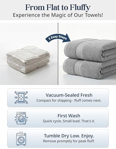 LANE LINEN 100% Cotton Turkish Towel Set for Bathroom - 16 Piece - Super Soft, Quick Dry & Highly Absorbent - 4 Bath, 8 Wash Cloths, 4 Hand Towels - Hotel Quality, Durable & Oeko-TEX Certified - Grey - color: 01: Space Grey