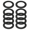10-Pack Rubber Tub Drain Gasket, 1-3/4-Inch by 2-5/8-Inch, Bathtub Overflow Gasket Seal, Silicone Bathtub Drain Stopper - Prevent Tub Leakage