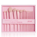 Jessup Pink Makeup Brushes Set 14Pcs Make up Brushes Premium Vegan Foundation Concealer Blush Eyeshadow Eyeliner Powder Highlighter Blending Face Brush Set with Gift Box, T495-G - color: J-Pink Gift, size: Full Brush Set