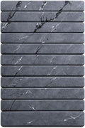 Tide & Terra Dark Gray Large Stone Bath Mat – Quick-Drying, Stable Base, Absorbent Bathroom Rug (Gray, 24 * 16 in) - color: Grey, size: 1'4" x 2' (Rectangular)