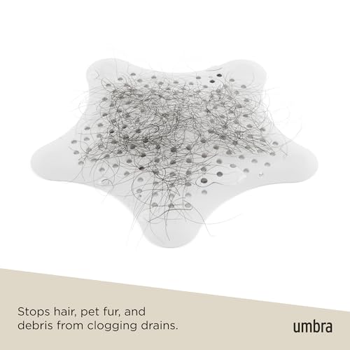 Umbra Starfish Drain Cover/Hair Catcher, White - color: White, size: 1 Count (Pack of 1)