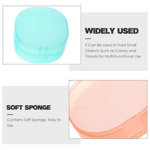 5pcs Round Soap Box Set with Lid, Portable Bar Soap Holder Travel Case, Sponge Material, Multi-Color Storage Container for Bathroom and Outdoor Use