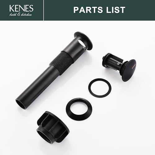 KENES Oil Rubbed Bronze Pop Up Bathroom Sink Drain with Overflow, Lavatory Bathroom Vanity Sink Drain Stopper, Sink Drain Assembly with Overflow Anti Clog Pop Up Drain - color: Oil-rubbed Bronze, size: Big Pop up Cap (With Overflow)