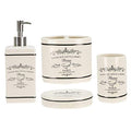 Home Basics Paris Collection 4 Piece Bathroom Accessories Set Featuring a Soap Dispenser, Toothbrush Holder, Tumbler, and Soap Dish