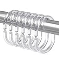 Amazer Shower Curtain Rings, 24 Pcs Plastic Shower Curtain Hooks, Clear Shower Curtain Hooks Rings, Rust Proof Shower Rings C Shaped Shower Hooks for Shower Curtain and Liner Bathroom - color: Clear C-shape, size: 24 Pack