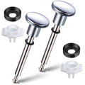 Enhon 2 Set Tub Spout Diverter Repair Kit, Includes 2 x Diverter Valve Stems, 2 x Cup Seals and 2 x Gates, Bathroom Shower Bathtub Leaky Faucet Repair Replacement Parts (Chrome,Classic) - color: Chrome