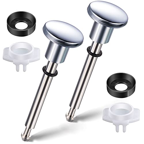 Enhon 2 Set Tub Spout Diverter Repair Kit, Includes 2 x Diverter Valve Stems, 2 x Cup Seals and 2 x Gates, Bathroom Shower Bathtub Leaky Faucet Repair Replacement Parts (Chrome,Classic) - color: Chrome