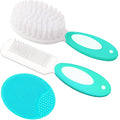 Baby Hair Brush, Cradle Cap Brush, Baby Hair Comb, Baby Hair Brush and Comb Set for Newborns & Toddlers, Baby Brush Soft Bristles, Ideal for Cradle Cap, Perfect Baby Registry Gift (Green) - color: Green