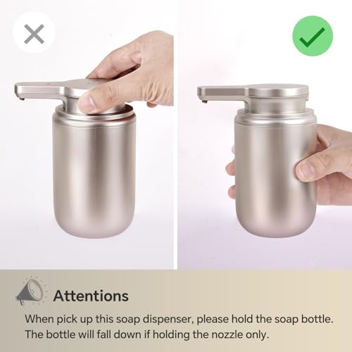 LAOPAO Automatic Soap Dispenser, Liquid Hand Soap Dispenser for Bathroom Kitchen Rechargeable Touchless Hand Soap Pump, 10oz - color: Liquid
