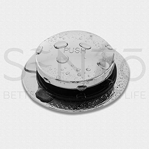 SENTO Chrome Tip-Toe BathTub Drain Trim Set Assembly Stopper Kit, Fit both 1-1/2 Inch or 1-5/8 Inch Strainer and Stopper, Heavy Duty Metal with Matching Screws, Easy Installation, Polished Chrome - color: Polished Chrome