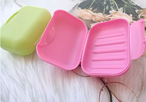 Plastic Soap Case Holder Container, 5 Pack Portable Travel Soap Box Dish Organizer for Bathroom Home Outdoor Hiking Camping