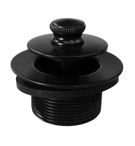 Westbrass D3324-62 1-1/2" NPSM Pull & Drain Bathtub Plug, Coarse Thread, Matte Black - color: Matte Black