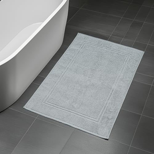 Tens Towels Pack of 2 Bath Mats 100% Cotton, 20 x 32 Inches, Super Absorbent, Hotel Quality Premium Floor Towels, Luxurious, Soft & Quick Dry, Not a Bathroom Rug, Cool Grey - color: Cool Grey