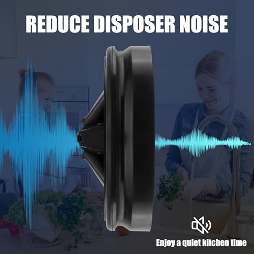 3 3/8" Garbage Disposal Splash Guard Sink Baffle QCB-AM Replacement for InSinkErator Evolution Series, Upgraded Funmit Removable Quiet Collar Drain Plugs, Garbage Disposer Accessories, Black - color: Black - 2 Pack