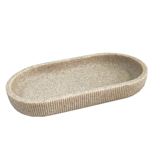 Soap Dispenser Tray for Bathroom Sink,7.2″ Small Vanity Tray Lotion Bottle Organizer Tray for Kitchen/Bathroom Sink. - color: Tray-beige