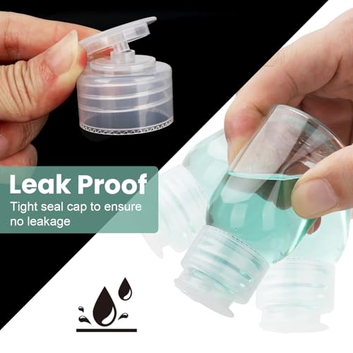 Travel Bottles for Toiletries 6 Pack 2.2oz/65ml Leak Proof Travel Size Toiletries Wide Mouth Containers TSA Approved Squeeze Bottles with Flip Cap for Shampoo Conditioner Body Wash(Clear) - color: Clear, size: 2.2 Ounce