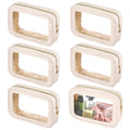 6 Pcs White Clear Makeup Bags with Zipper Car Cosmetic Bag PU and PVC Travel Toiletry Pouches for Women Gift, Valentine's Day Wedding Gift