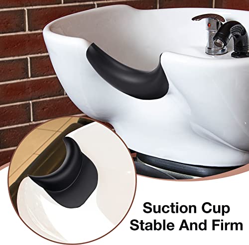 Silicon Shampoo Bowl Neck Rest, Salon Neck Rest Cushion with Suction Cup | Non-Slip Portable Hair Salon Shampoo Sink Gel Neck Pad for Salon Basin, Soft Hair Washing Salon Sink Neck Support for Home