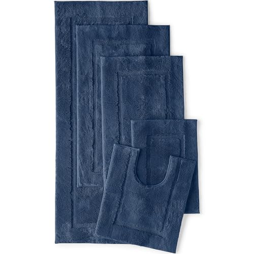 Lands' End Non Skid Bath Rug Deep Sea Navy 23" x 59" - color: Deep Sea Navy, size: 23" x 59" (Rectangular)