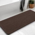 Chenille Bath Rug Runner, Ultra Soft Absorbent Bathroom Mat, Non-Slip PVC Backing, Machine Washable, 59x24, Coffee - color: Coffee, size: 2' x 4'11" (59"x24")