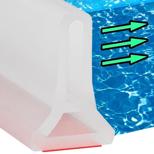 Hi-Na 3ft/5ft/6ft/8ft10ft Collapsible Shower Threshold Water Dam Water Barrier for Shower and Water Stopper Keeps Water Inside Water Threshold for Wet and Dry Separation (3ft, Clear) - color: Clear, style: 3ft