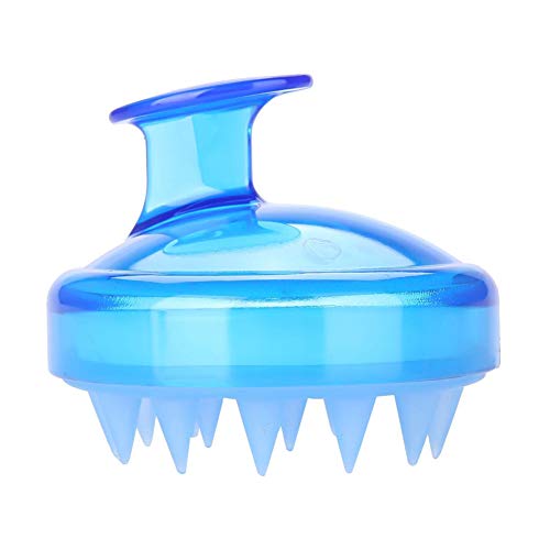 INVODA Scalp Massager Shampoo Brush Soft Silicone Bristles for Dandruff Removal & Hair Growth, Waterproof Wet/Dry Use, Men, Women & Pets - color: Blue