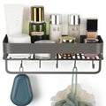 Adhesive Shower Caddy, 11.8 inch Stainless Steel Shower Shelves for Inside Shower with Hooks & Towel Bar-No Drilling(Gun Gray) - size: 11.8inch-1Pack-Adhesive Gun Gray