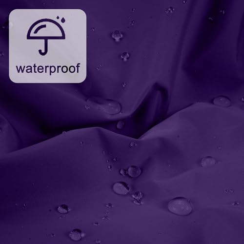 Edoneery Reusable Shower Caps for Women, Waterproof Long Hair Bonnet | Washable Design, Wide Elastic Band, Large Fit, Holds Long Hair, Braids Friendly, Bath Accessories, Spa, Travel - color: Dark Purple