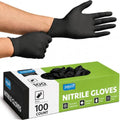 Inspire Black Nitrile Disposable Gloves | 4.5 Nitrile Disposable Safety Medical Cooking Cleaning Gloves - size: Small, style: Black - Box of 100