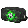 Kids Travel Toiletry Bag - Waterproof Hanging Cosmetic Hygiene Bags for Boys Men - Large Shave Kit for Toiletries Accessories Bathroom Stuff, Green Soccer Ball - color: Green Soccer Ball