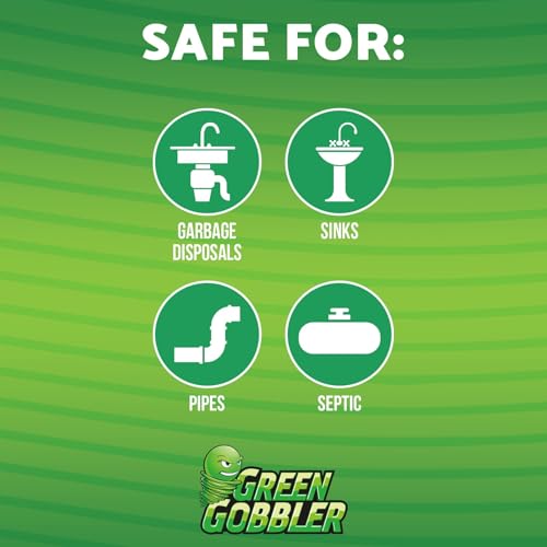 Green Gobbler Ultimate Main Drain Opener | Drain cleaner Hair Clog Remover | Works On Main Lines, Sinks, Tubs, Toilets, Showers, Kitchen Sinks | 64 fl. oz.