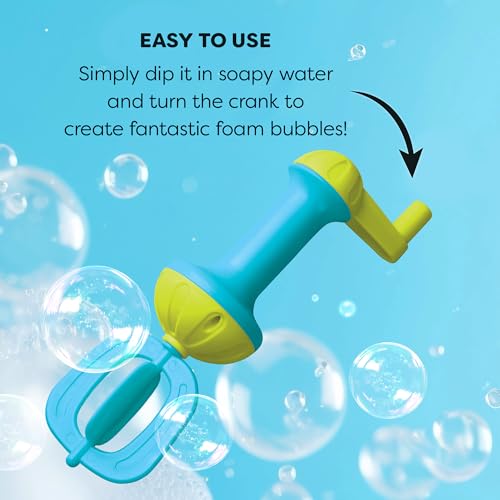 HABA Toddler Bath Toys: Bubble Bath Kids Whisk - for Kids' Sensory Play, Motor Skills, and Bath Time Fun, Blue - style: Blue