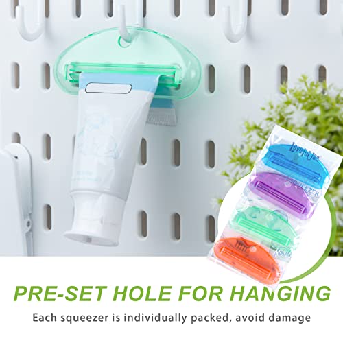 LOVEINUSA Toothpaste Tube Squeezer, 4PCS Toothpaste Squeezer Roller Tool for Bathroom, Home Use, Assorted Colors - color: Multicolor-5