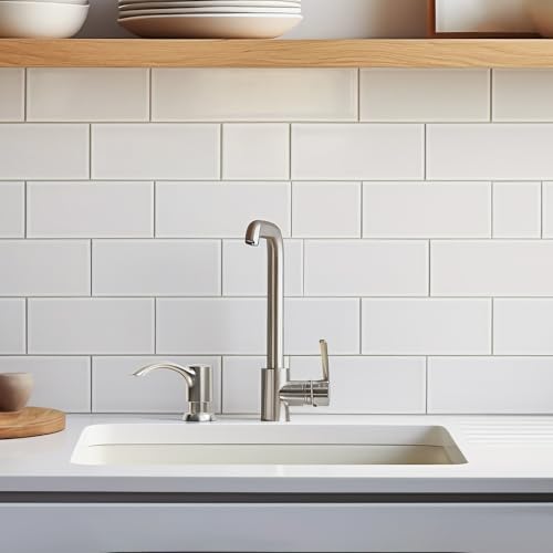 SAMODRA Built-in Kitchen Sink Soap Dispenser with Extension Tube Kit - Brushed Nickel Finish, Leak-Proof Design, No Top Refill Required (39" Tube) - color: Brushed Nickel, style: 39" Tube