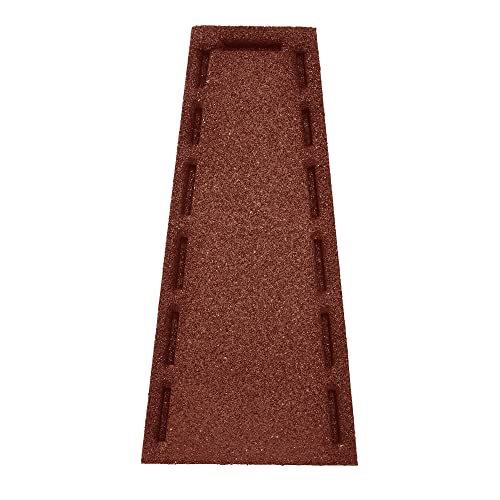 Rubberific Premium Rubber Downspout Splash Block, Rain Guard, Stone Textured Drain Extender (Red) - color: Red