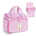 YOOLIFE Birthday Gifts for Women Teen Girls Hanging Toiletry Bag, Pink (H) | Initial Hanging Toiletry Bag for Teen Girls, Birthday Gifts for 5 6 7 8 9 10 11 12 13 14 15 16 17 Year Old Girl - color: Pink, style: H