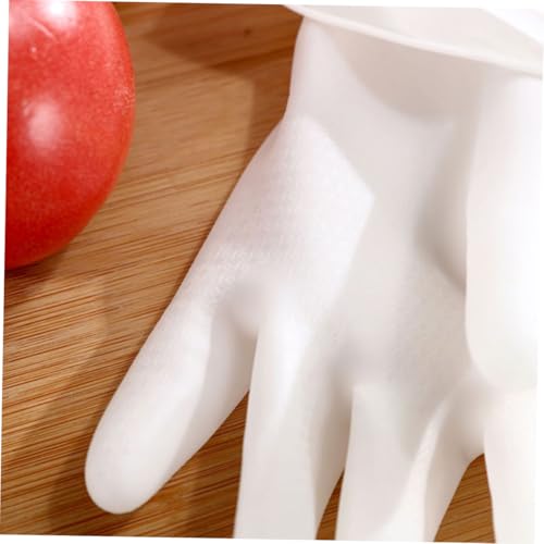 Hemobllo Waterproof Household Cleaning Gloves 4-pair Set, Large Size Latex and Plastic Steel Protective Gloves for Kitchen, Bathroom, and Housework Use