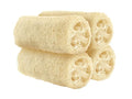 Organic Natural Loofah Sponge for Cleaning and Showering, Plant Fiber Body Bath Scrubber, 100% Plastic Free, Compostable, Set of 4