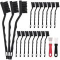 15 PCS Mini Nylon Brush Set，Masonry Brush Nylon Bristle | for Cleaning Welding Slag and Rust，Curved Handle Brush (Nylon, 15) - style: Nylon
