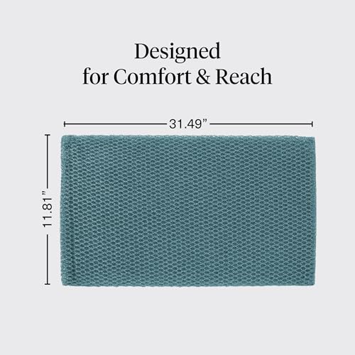 Kitsch African Net Sponge – Exfoliating Body Scrubber for Cleansing & Gentle Daily Exfoliation – Stretchable Bath Sponge for Hard-to-Reach Areas, Long-Lasting Shower Essential - Aqua Grey, 3 Pcs - color: Aqua Grey