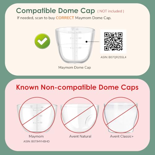 Maymom Screw Lids Aka Travel Caps with Rewritable Sealing Disc Compatible with Avent, Maymom Wide Mouth Bottles; Cap Replace Avent Natural Bottle Sealing Ring and Sealing Disc, 6pcs. (Khaki) - color: Khaki