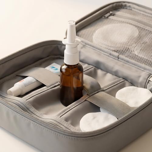 6 Pack 30ml (1oz) Amber Glass Nasal Spray Bottle, Empty Refillable Glass Nasal Sprayers Mist Bottles with Funnels, Dispensing Container with White Pump Sprayer (30ml(6pcs)) - color: 30ml(6pcs)