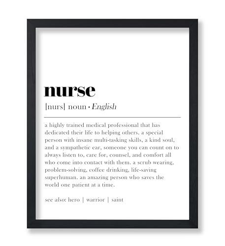 Poster Master Definition of Nurse Print - Typography Poster - Dictionary Art - Minimal Gift for Him, Her & Nurse - Decor for Hospital, Bedroom or Dorm - 11x14 UNFRAMED Wall Art - color: Style02, size: 11"L x 14"W