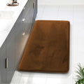 Clara Clark Bathroom Rugs, Velvet Memory Foam Bath Mat, Non-Slip Bath Rugs, Machine Wash, Dries Quickly, Ultra Soft Plush Bath Mats for Bathroom, - color: Brown, style: 24 x 36