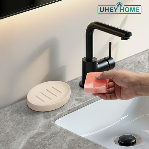 Soap Dish Bathroom Resin Bar Soap Holder for Shower Soap Tray for Kitchen Sink(Cream) - color: Cream, size: 1 Pack