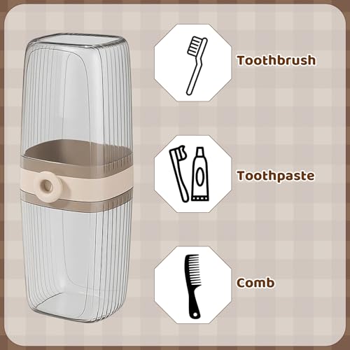 2 Pack Travel Toothbrush Holder, Toothbrush Holders Travel Set with OPP Bag, Compact and Lightweight Design for Easy Carrying, Durable Plastic Material