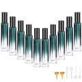 Segbeauty 10pcs 0.34oz Green Glass Perfume Bottle Set, 10ML Perfume Travel Refillable, Empty Cologne Atomizer Sprayer for Cologne Dispenser, Travel Sample Bottles Fragrance Making Kit Refill Tool - color: Green, style: Bulk Mini Bottles